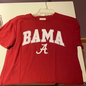 Roll tide! Alabama cropped tee